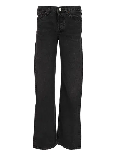 Agolde V-waist Kelly In Decibel In Black
