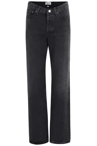 Agolde V Waist Kelly In Decibel In Black