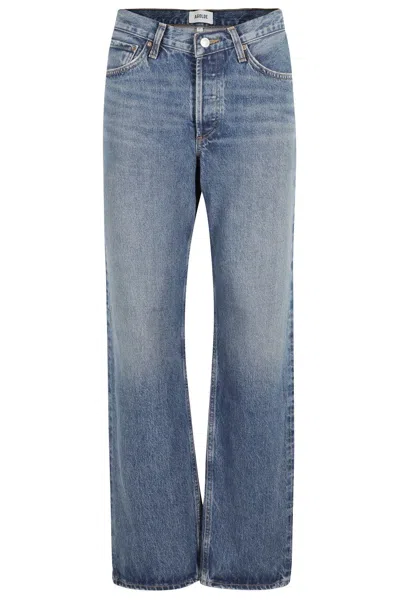 Agolde V Waist Kelly Jeans In Blue