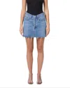 Agolde V-waist Mini Skirt In Fairway In Blue