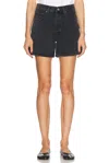 Agolde Black Dame Denim Shorts In Bounce