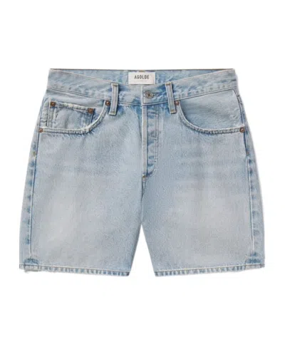 Agolde V-waist Short In Blue