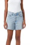 Agolde V-waist Short In Backbeat In Blue