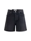 Agolde V-waist Shorts In Bounce (worn Blk Vint)