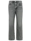 Agolde Valen High Rise Straight Jeans In Gray