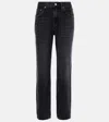 Agolde Organic-cotton Straight-leg Jeans In Black