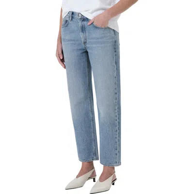 Agolde Valen High Waist Ankle Straight Leg Jeans In Blue