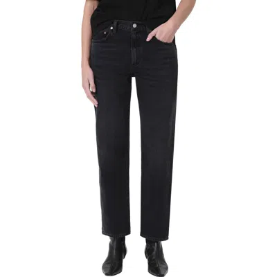 Agolde Valen High Waist Organic Cotton Ankle Straight Leg Jeans In Hitch