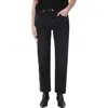 Agolde Valen High Waist Organic Cotton Ankle Straight Leg Jeans In Hitch