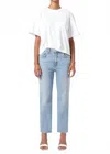 Agolde Amber Straight Leg Jeans In Intact In Blue