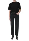 Agolde Valen Jean In Hitch In Black