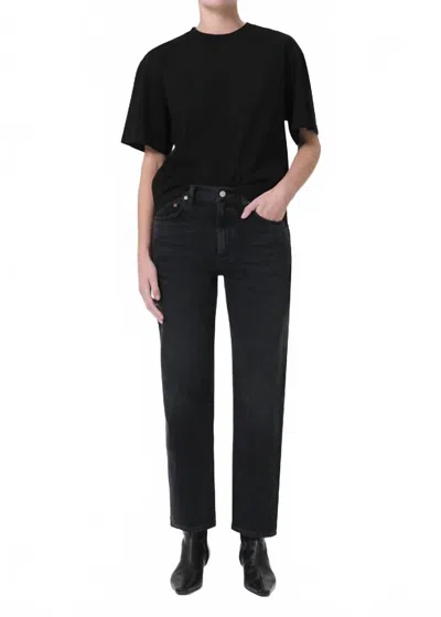Agolde Valen Jean In Hitch In Black
