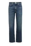 Agolde Womens Enroll Harper Straight-leg Stretch-denim Jeans In Blue