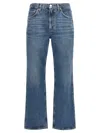 Agolde Riley High Rise Straight Crop In Blue