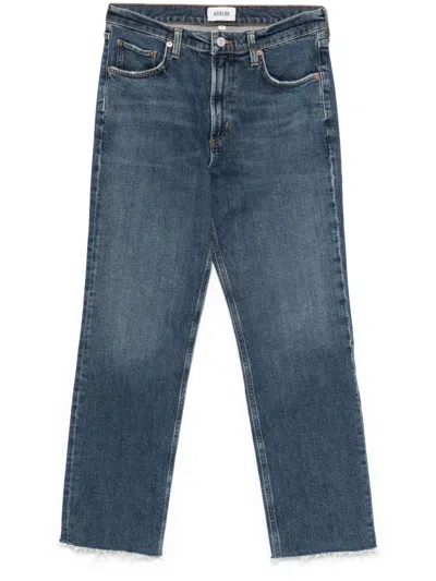 Agolde Classic Straight-leg Jeans With High Waist In Blue