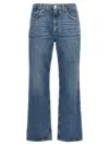 Agolde Riley High Rise Straight Crop In Blue
