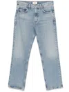 Agolde Wide-leg High-waisted Cotton Jeans In Blue