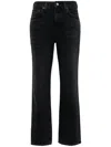 Agolde Valen High Waist Organic Cotton Ankle Straight Leg Jeans In Grey