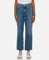 Agolde Riley High Rise Straight Crop In Blue