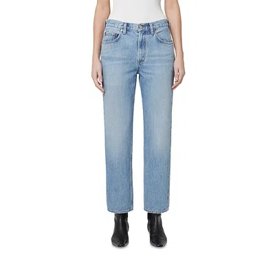 Agolde Franka Pleated High-rise Wide-leg Jeans In Blue