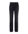 Agolde Valen Mid-rise Straight-leg Denim Trousers In Black