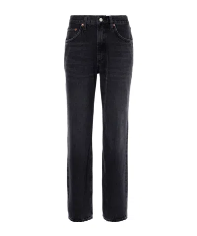 AGOLDE VALEN MID-RISE STRAIGHT-LEG DENIM TROUSERS
