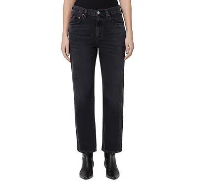 AGOLDE VALEN MID RISE STRAIGHT LEG JEANS IN HITCH 