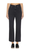 Agolde Valen Mid Rise Vintage Straight In Black