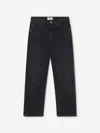Agolde High-waisted Straight-leg Jeans With Vintage Wash Effect In Black