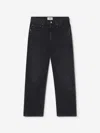 Agolde High-waisted Straight-leg Jeans With Vintage Wash Effect In Black