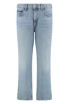Agolde Faded Wash Straight Leg Jeans In Blue