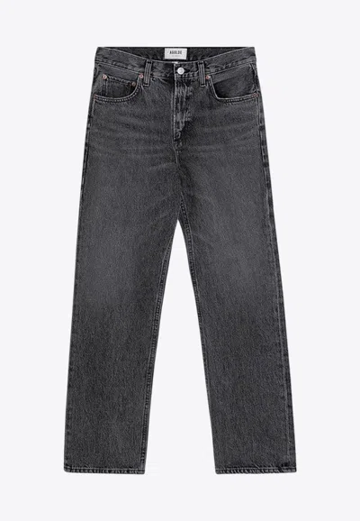 AGOLDE VALEN WASHED-EFFECT JEANS