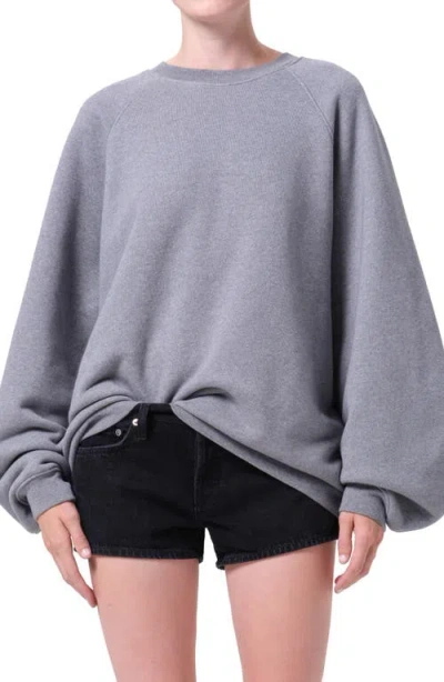Agolde Valma Sweatshirt In Gray