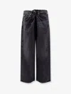 Agolde Vana Fold Jean Regenerative Black Denim Jeans In Black