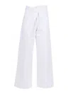 Agolde Vana Fold Wide-leg Jeans In White
