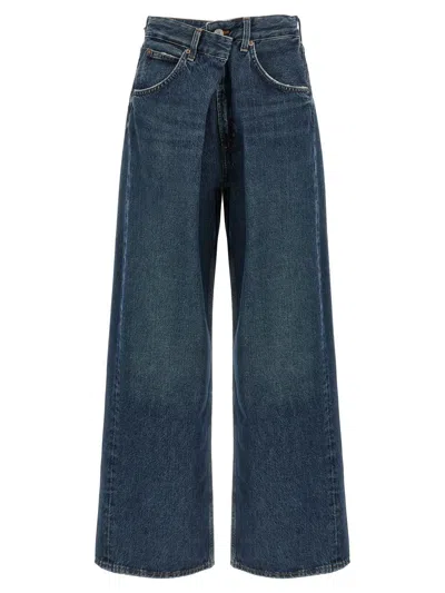 Agolde Vana Fold Jeans In Blue