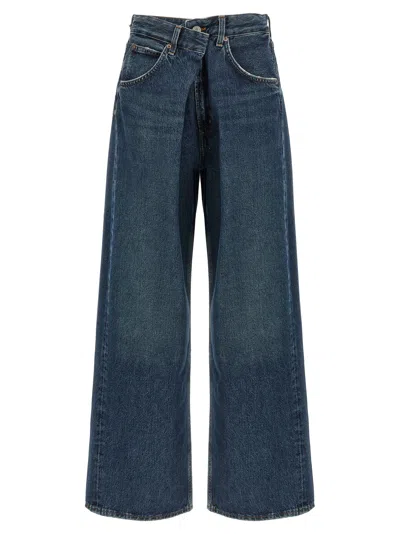 Agolde Vana Fold Jeans In Blue
