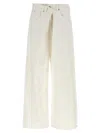 Agolde Vana Fold Wide-leg Jeans In White