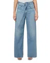 Agolde Blue Jeans With Front-fold Design And Logo Patch On The Rear In Mantra