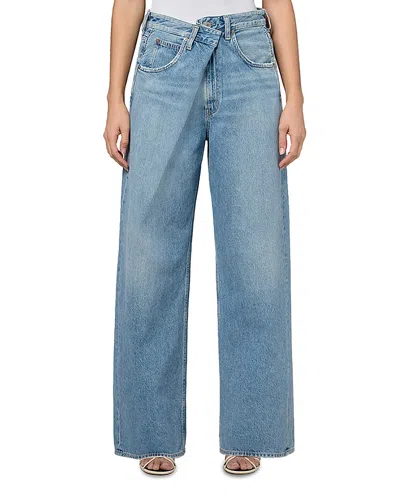Agolde Vana Fold Wide Leg Jeans In Mantra