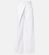 Agolde Vana Fold Wide-leg Jeans In White