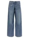 Agolde Wide-leg Jeans With Belt Loops And Five-pocket Style In Blue