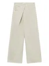 Agolde Vana Baggy Fold Jeans In Rice Grass In Neutral