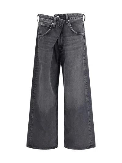 Agolde Vana Wide Leg Jeans In Blue