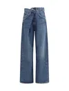 Agolde Vana Wide Leg Jeans In Blue