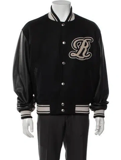Pre-owned Agolde Varsity Jacket In Black