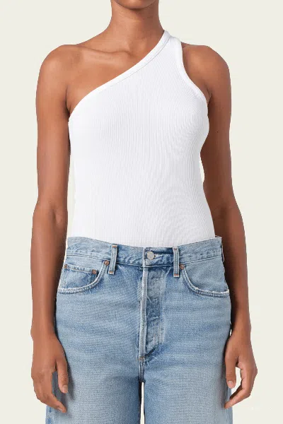 AGOLDE VERICA TANK IN WHITE