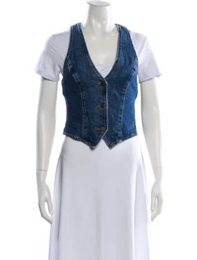 Pre-owned Agolde Vest In Blue