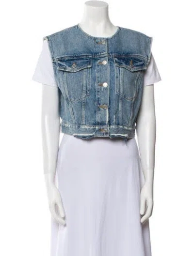 Pre-owned Agolde Vest In Blue