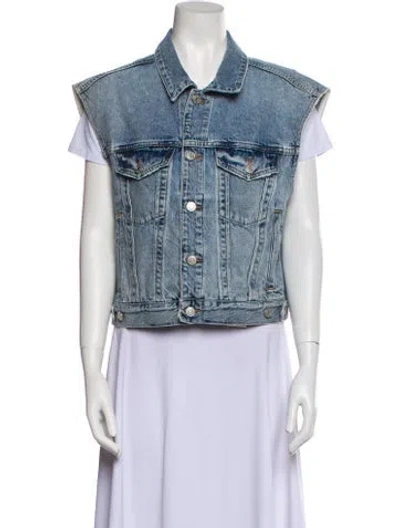 Pre-owned Agolde Vest In Blue